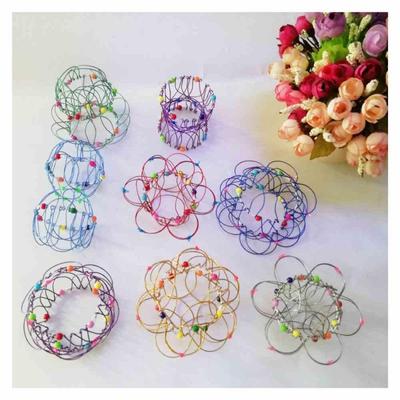 1 pçs brinquedo de descompressão padrão cesta adulto brinquedo anti-stress crianças quebra-cabeça anel de aço brinquedo sensorial zh