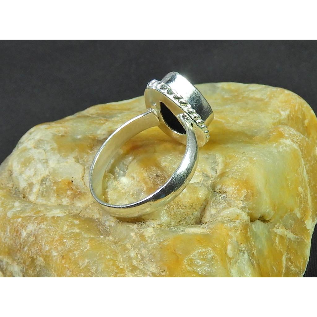 Natural Labradorite 925 Sterling Silver Oval Handmade Vintage Ring Size US-7 MK-89