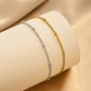 Vnox Trendy Minimalist Silver Color Ball Chain Bracelet Jewelry for Women, Thin Beads Chain Bracelet Do not fade not allergic