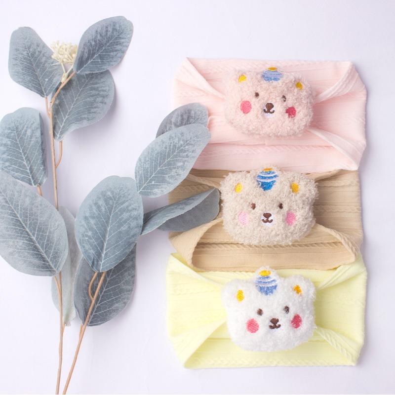 New Solid Color Soft Baby Fontanelle Headband, Cute Bear Children's Fontanelle Headband, Baby Headband