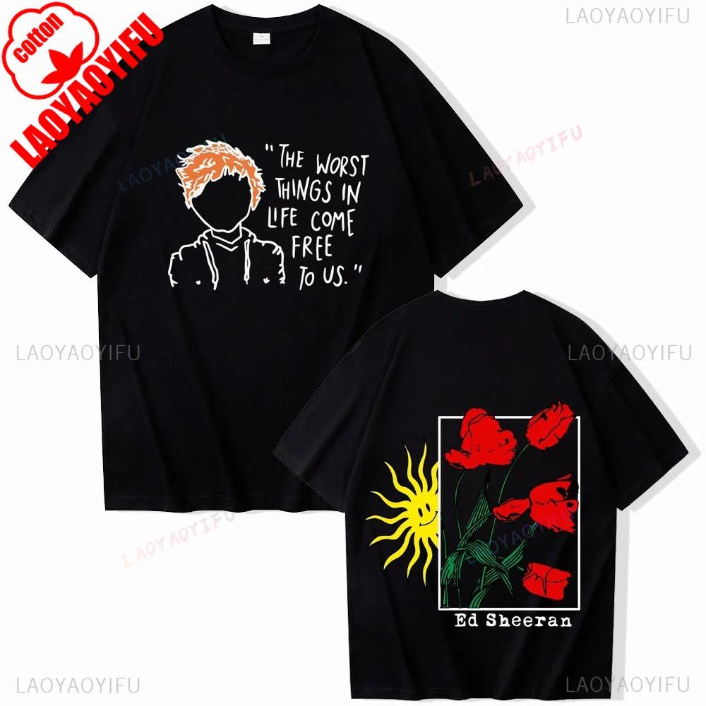 2025 Ed Sheeran Tshirts Fashion Harajuku Oneck Short Sleeve Unisex Unisex Shirts Fans Gift
