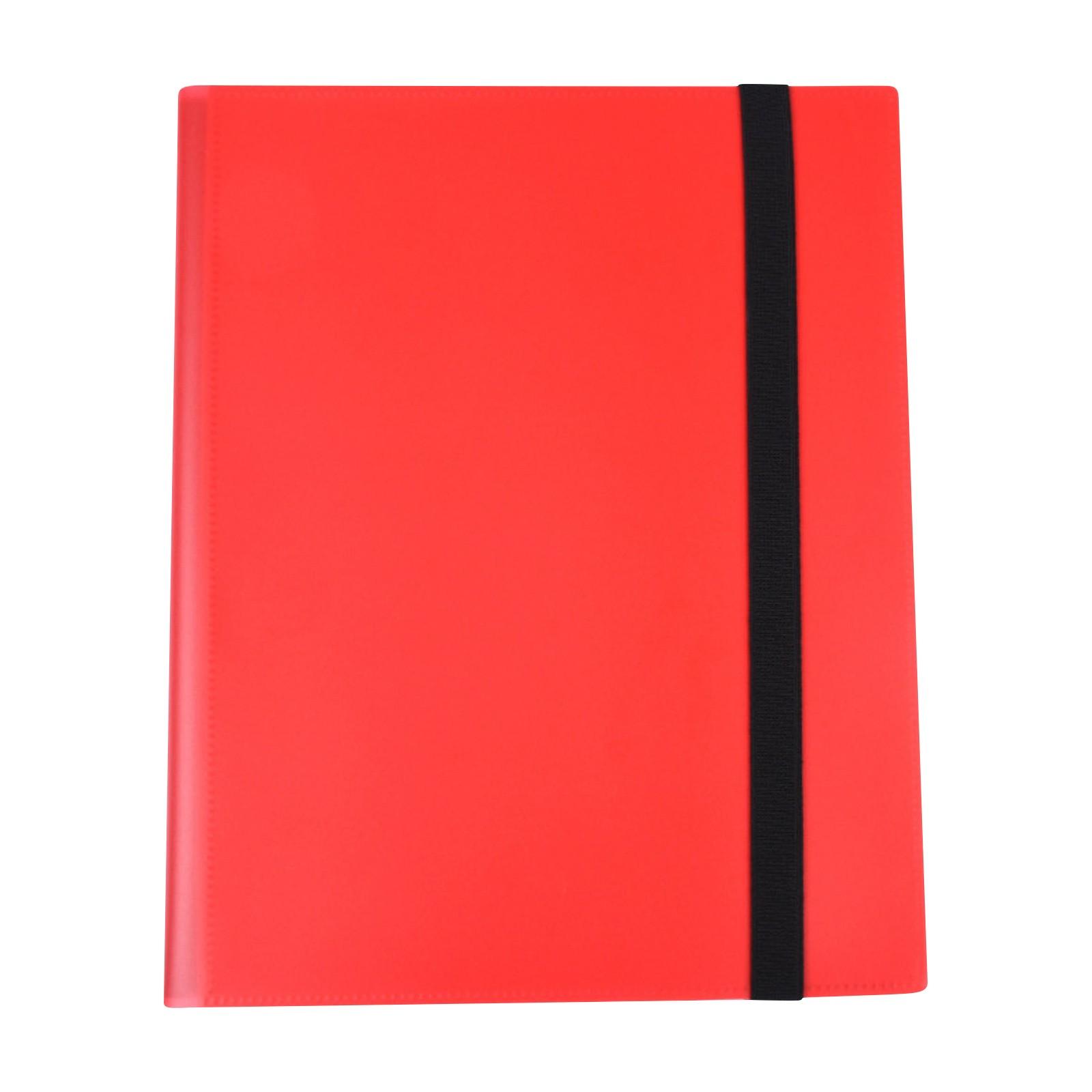 

Папка-переплет для карточек с 9 карманами для коллекционных карточек, с боковой загрузкой на 360 градусов, спортивная карточная книга, папка для карточек, альбом для карточек, держатель для карточек One Size красный