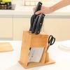 Kitchen Knife Block Stand Multifunctional Bamboo Cutter Rack Holder Multifunctional Knife Storage Rack For Kitchen Supplies