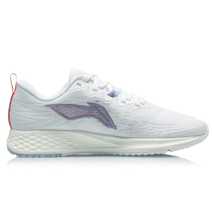 Li Ning Red Hare 4 Cushioning Slip Resistant Abrasion Resistant Low Top Running Shoes Women's White Gray Red Blue ARMR004-8
