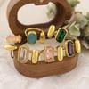 Square Inlaid Zircon Open Ring Women's Fashion Light Luxury High-end Jewelry Gift