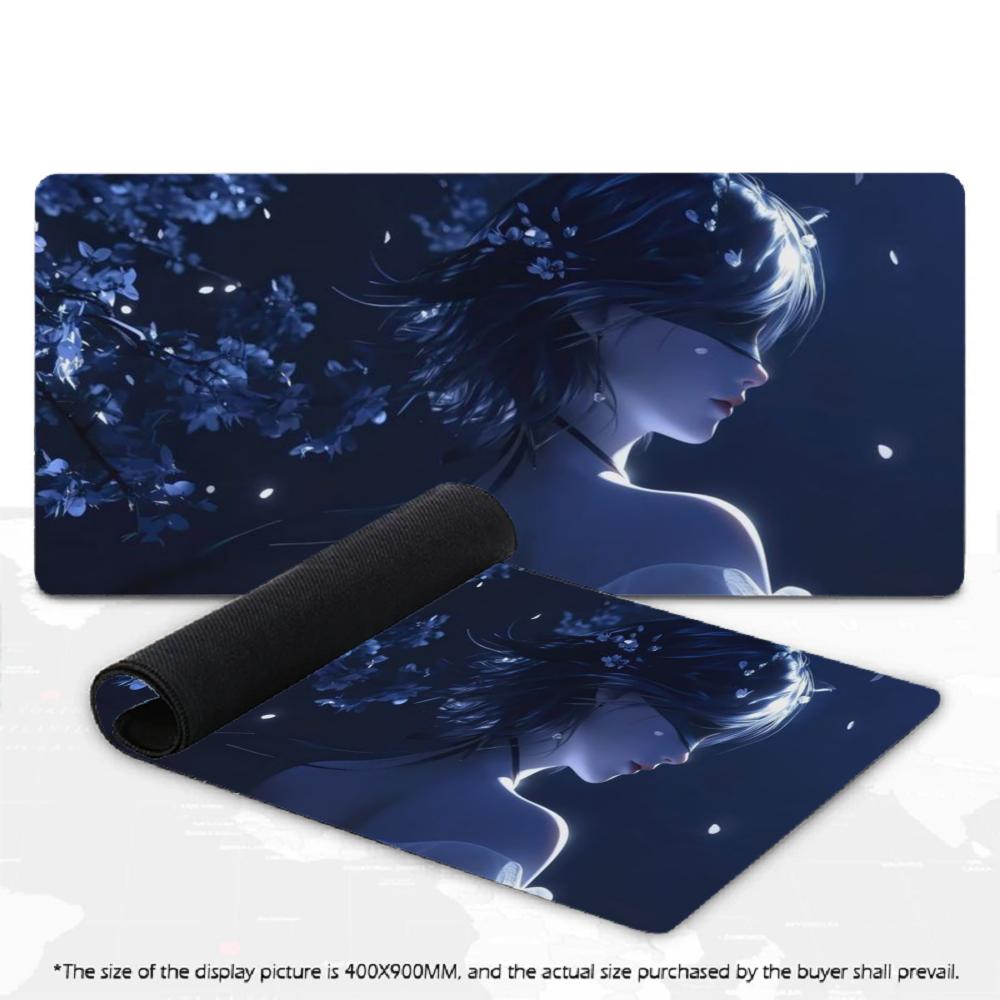 XXL Large Anime Girl Mousepad Cool Manga Character Mousepads Keyboard Mat Deskpad Non-Slip Rubber Mouse Mat For Pc Game Gamer