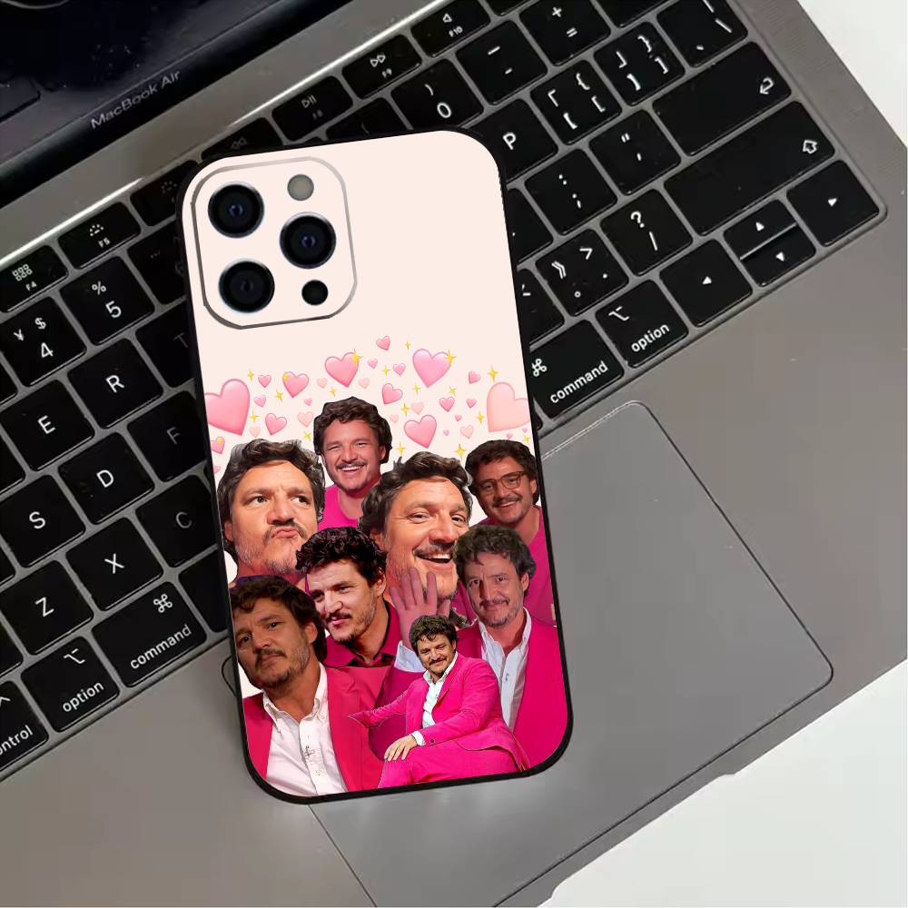 Pedro Pascal  Phone Case For iPhone 17,16,15,14,13,12,11 Plus,Pro Max,XS,Soft Silicone Black Cover
