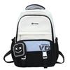 Simple schoolbag double shoulder schoolbag new large-capacity wear-resistant schoolbag to reduce the burden on junior and high school students