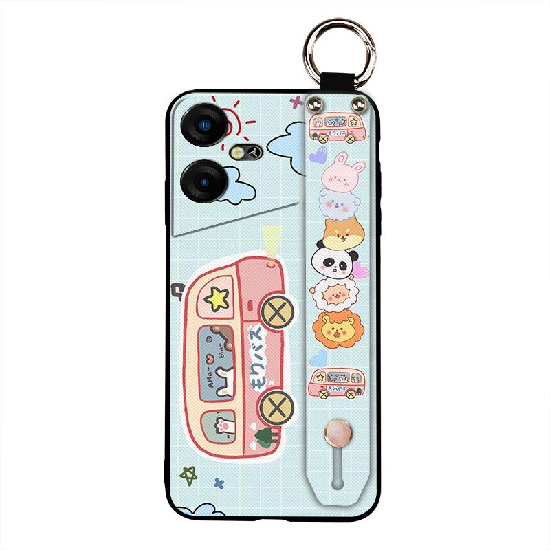 Back Cover Cute Phone Case For Tecno Pova Neo3/LH6N Protective Waterproof Cartoon Silicone Ring Anti-dust Soft case
