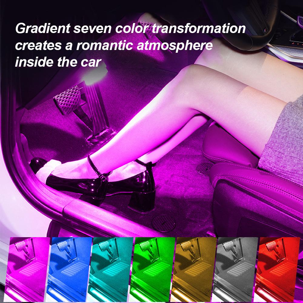Luce LED per auto magnetica touch 6 LED 5V USB/Tipo-C ricaricabile - Illuminazione interna multicolore