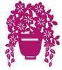2. Flowerpot Pendant, Flowers, Openwork Decoration, COLORS