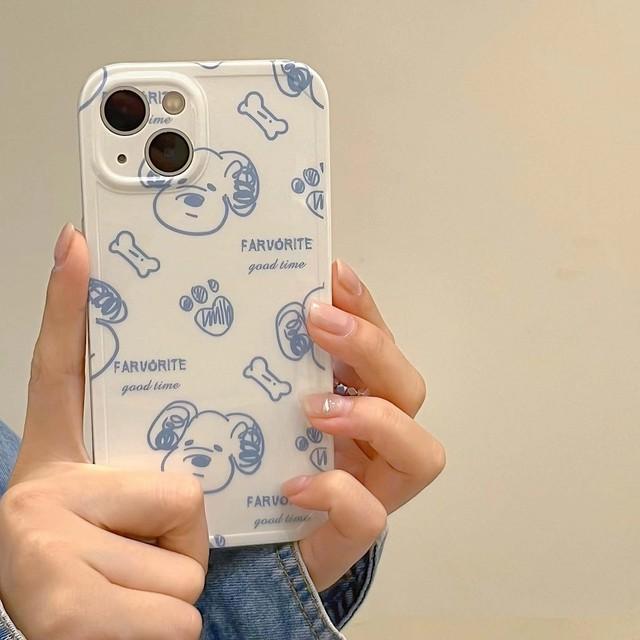 

Ins Line собака граффити щенок милый мультфильм Imd чехол для телефона для Iphone 11 13 Pro Max Xsmax X 12 Promax Xr силиконовая мягкая задняя крышка for iphone 11PROMAX