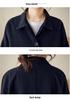 3126 Versatile Mid-Length Women's Trench Coat - 2026 Korean Style, Casual Lapel Jacket, Solid Color, Spring Collection