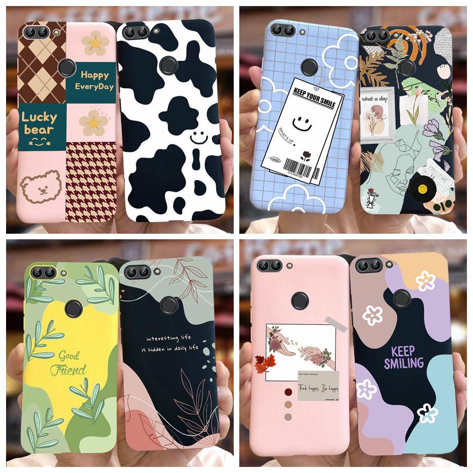 Para Capa Huawei P Smart FIG-LX1 FIG-LA1 Nova Arte Pintada Coque Capa de Silicone Macio Para Huawei P Smart PSmart 2018 Capa Traseira