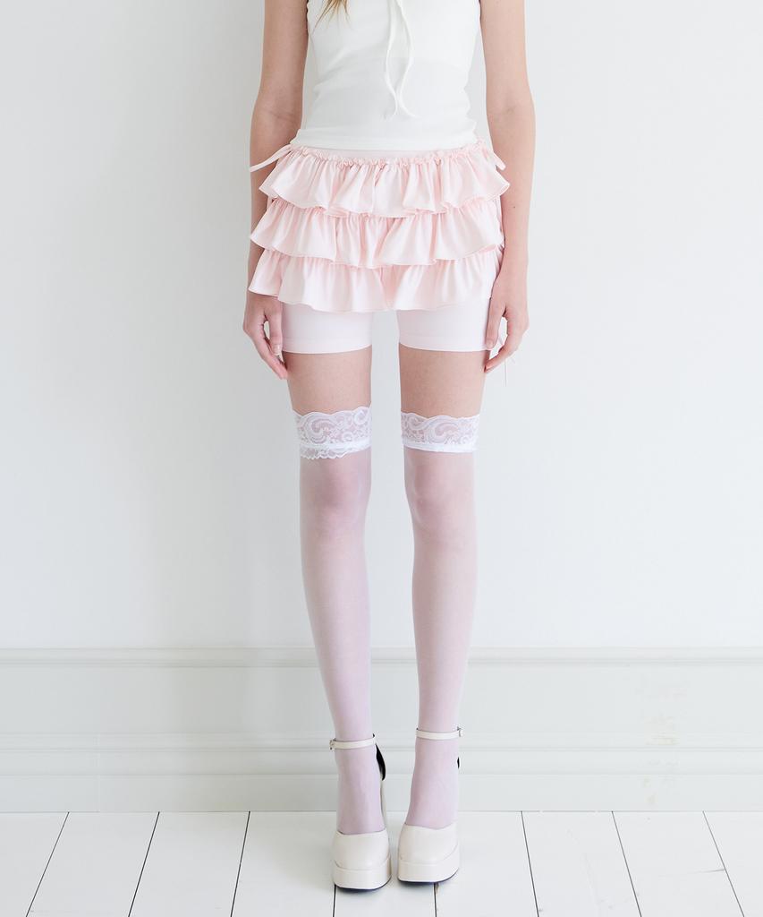 Alkialka Ballet Layered Skort (Light Pink)
