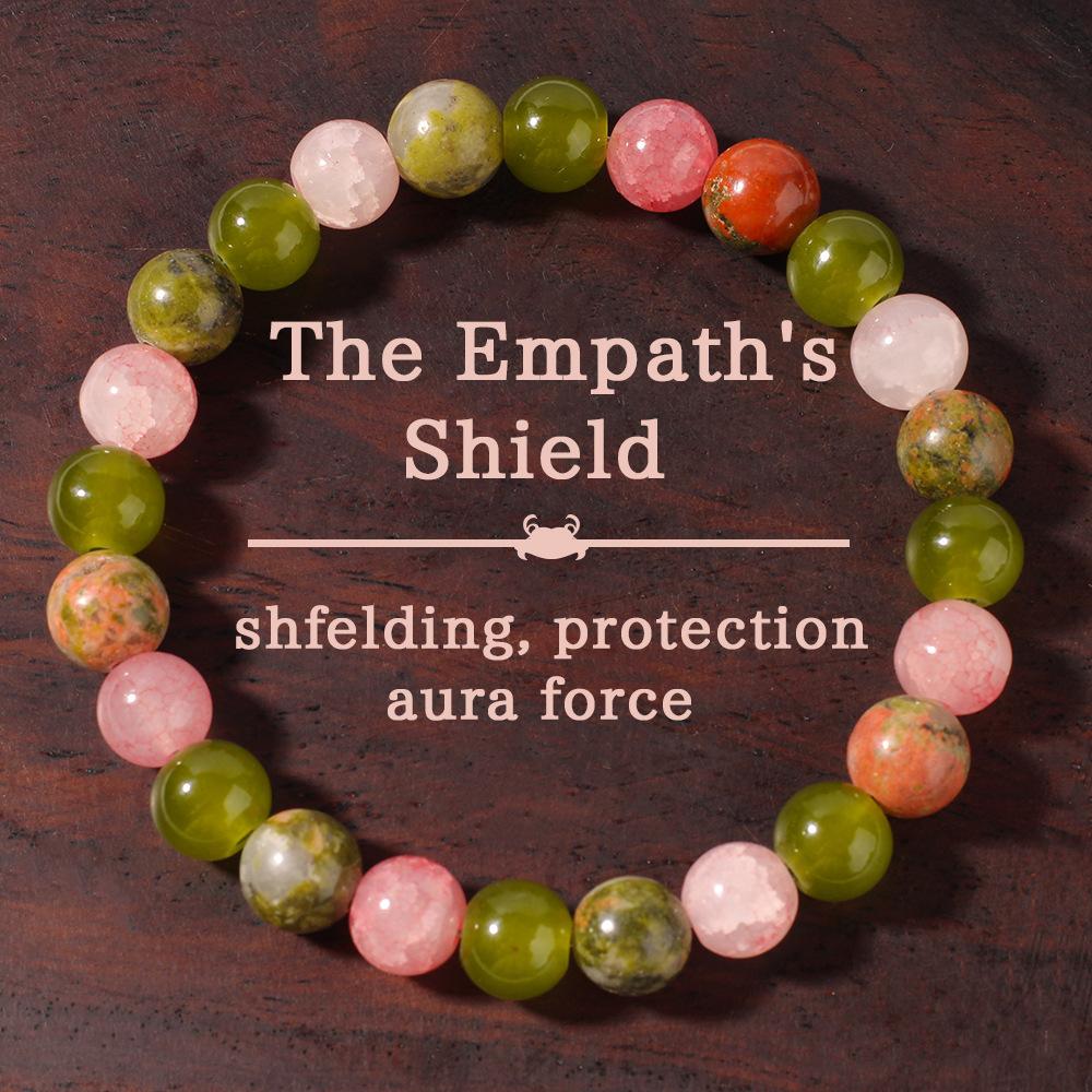 Festive Gifts Multicolor Agate Unakite And White Jade Beaded Bracelet Vibrant Fashion Jewelry For Women Daily Wear Simple Versatile Accessory