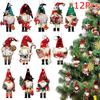 12PCS/PACK Nutcracker Holiday Colorful Christmas Soldier Gift Wood Ornament Pendant Decoration Christmas Tree