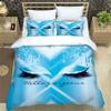 Beauty Eyelashes Duvet Cover Queen For Girls Woman Eyes Pattern Design Comforter Cover Modern Lovely Sexy Eyelashes Bedding Set