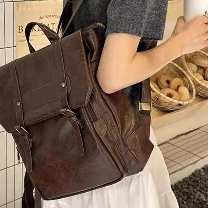 Korean Version Of Large-Capacity British Backpack, College Backpack, Retro Student Cambridge Schoolbag, New Versatile Bag