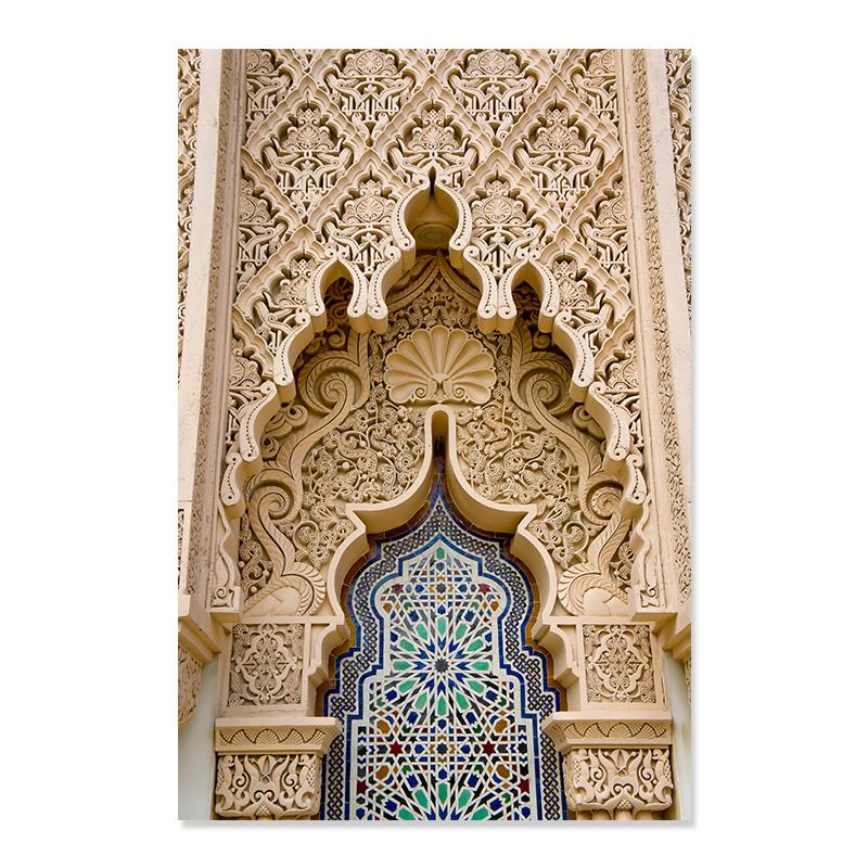Islamisk Kalligrafi Astaka Marocko Moské Ingen Gud Utom Allah Poster Boho Canvas Målning Väggtryck Bild Sovrum Heminredning