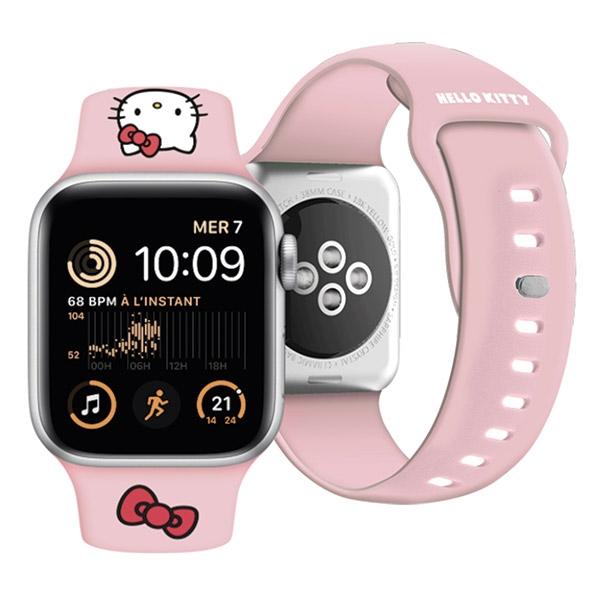 Hello Kitty Hkawmschblp Apple Watch 38/40/41Mm Pink/Różowy Pasek Silikonowy Głowa Kotka