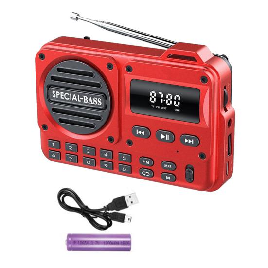 Tragbares Radio Bluetooth-kompatibler Lautsprecher Digitalanzeige Batteriebetriebenes AM/FM-Radio Drahtloser Handlautsprecher