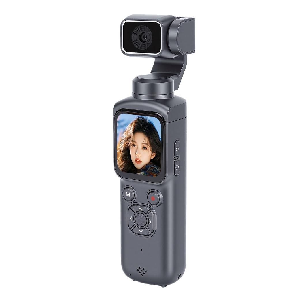 Tragbare Videokamera 4K 64MP WiFi Handheld Vlogging-Kamera Anti-Wackel-Digitaler Videorekorder für Outdoor-Reisen