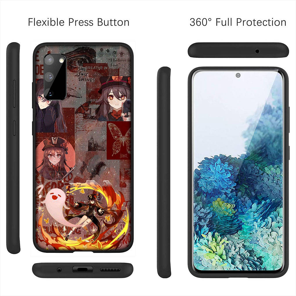 For Samsung Galaxy S24 S23 iPhone 16 15 14 Xiaomi Redmi Note 13 12 11 10 Plus 9 Pro Max X XR Phone Case Hutao Genshin Impact Hu Tao OPPO Huawei Cover