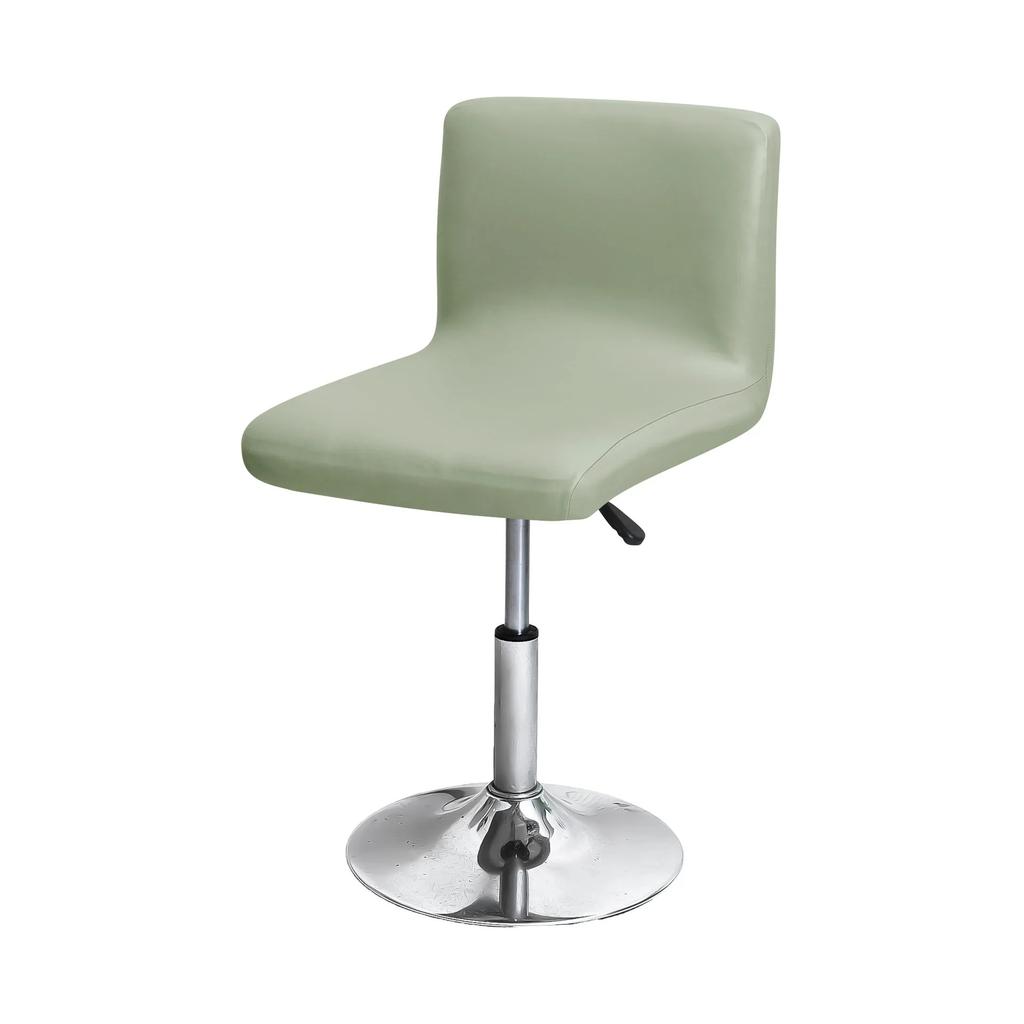 Waterproof Pu Leather Rotating Bar Stool Cover Stretchable And Durable Bar Stool Cover Easy-To-Clean Faux Leather Slipcover
