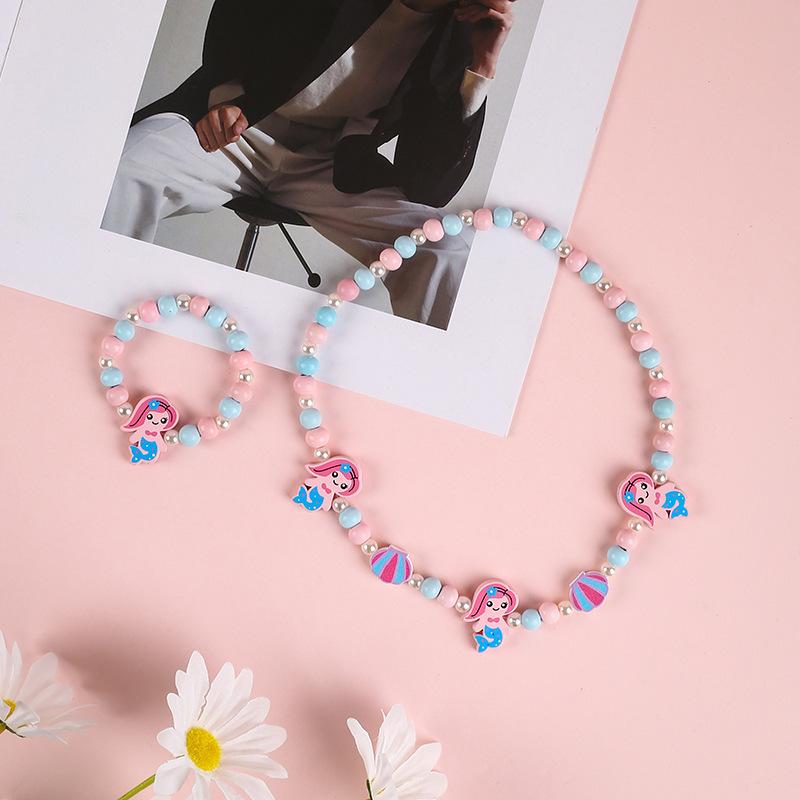 

Набор детских светящихся ожерелий и браслетов, 2/5 шт., мультяшные украшения принцессы, аксессуары, игрушки для макияжа для детей, девочек, подарки на день рождения