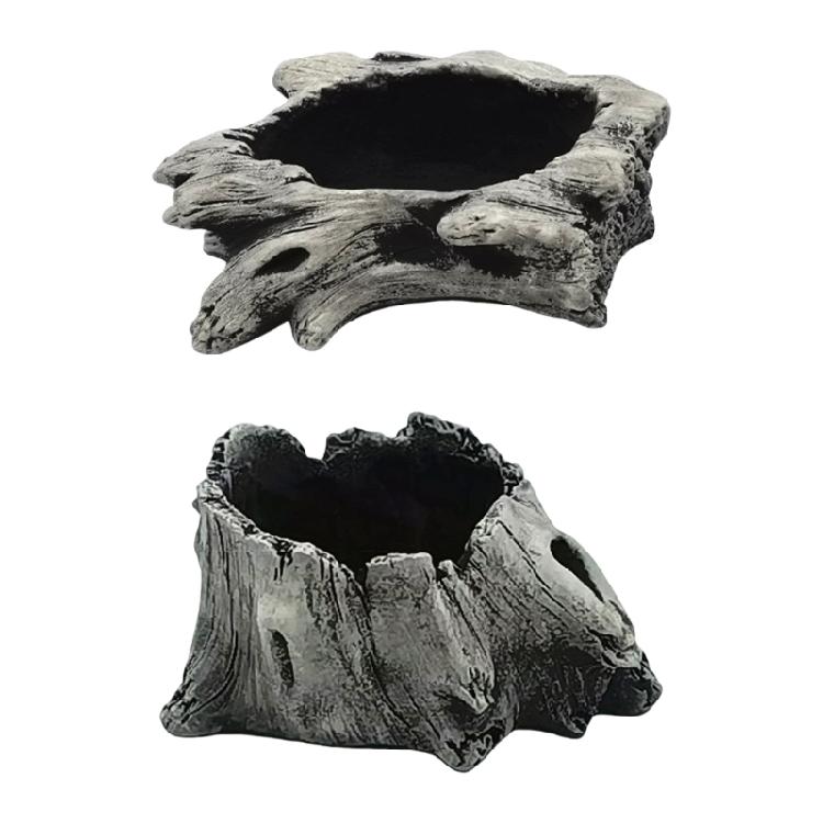 Künstliches Treibholz Sukkulenten Pflanzgefäß Rustikale Kaktus-Blumentöpfe für kleine Pflanzen Blumenarrangement Baumstumpf-Skulptur