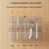 Transparent Wall-Mounted Holder: Organizer for Straws, Chopsticks, Pens, Remote Controls, and More