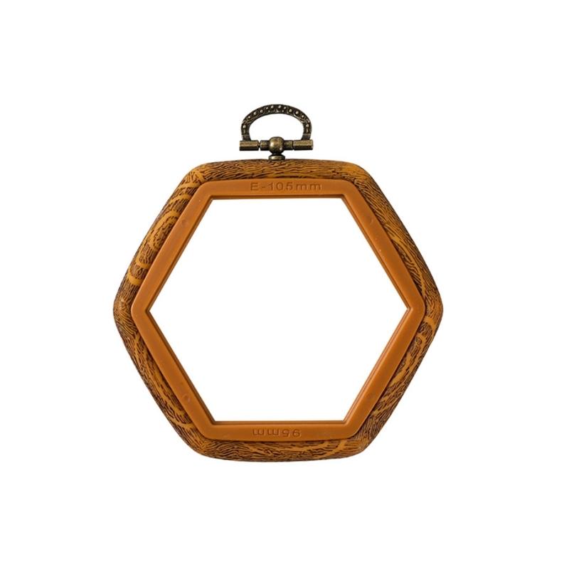 

Imitated Wood Embroidery Hoop Hexagonal Embroidery Hoop Hexagonal Hoop for Craft 1
