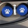 LEDMOMO Car Paw Print Set of 7cm Drink Holder PVC Heat Stain Noise Car Interior Blue Coasters, Design, 4, Diameter, Compatible, Non-Slip, Washable,