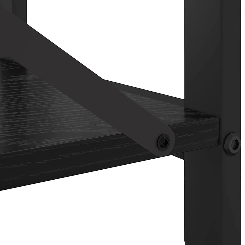 Bookshelf Black Oak Look 60 X 30 X 50 Cm Engineered Wood