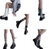 Japanischer Stil Mode Mittellange Wadenstrümpfe Damen JK Mädchen Niedlich Bandage Schleife Rüschenbesatz Baumwolle Lange Socken Strümpfe