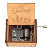 Hand Crank Carved Plywood Music Box Wooden Engraved Musical Toy Crafts Kid Gift Home Decor