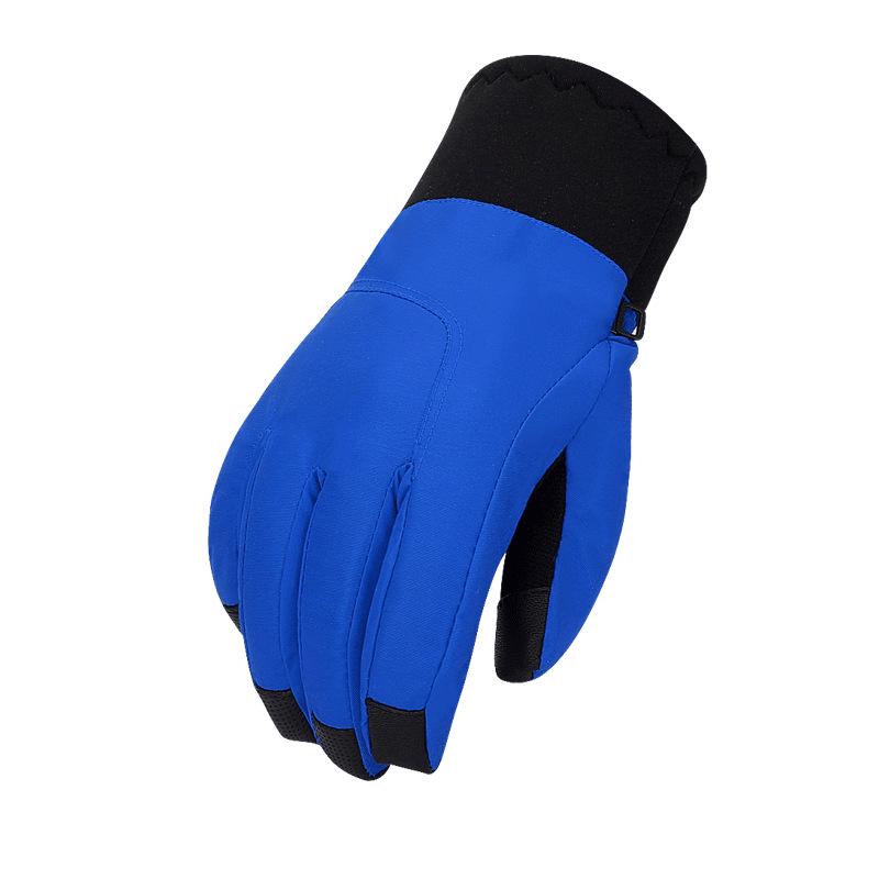 Унисекс Зимние Водонепроницаемые Лыжные Перчатки - Нескользящие, Износостойкие, на Флисовой Подкладке, Теплые Велоперчатки с Сенсорным Экраном DH08 L королевский синий