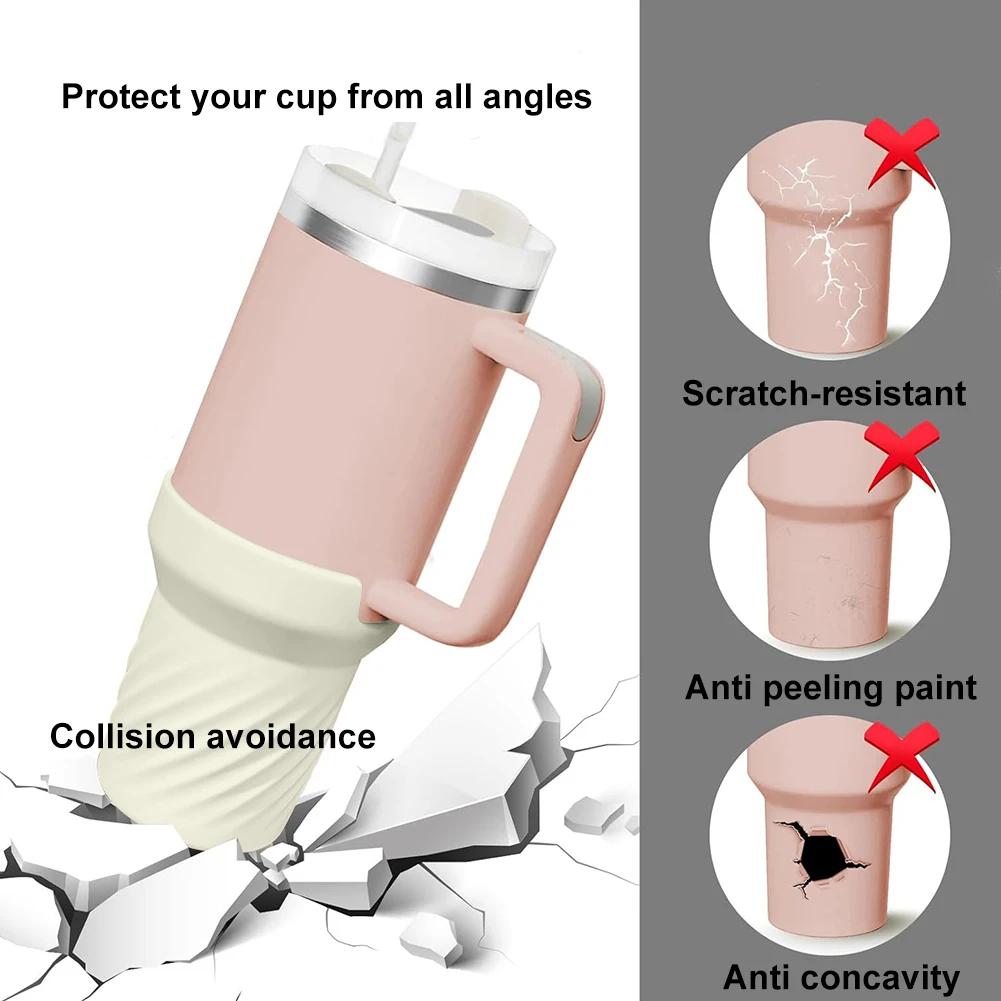 Silicone Boot Bottom Sleeve Cover for Stanley 30oz/40oz Quencher Adventure Tumbler Cup Holder Water Bottle Protective Sleeve