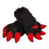 Faux Furs Plush Cats Claw Gloves Fursuit Animal Foxes Paws Mittens Halloween Cosplay Costume Accessories Adult Kids
