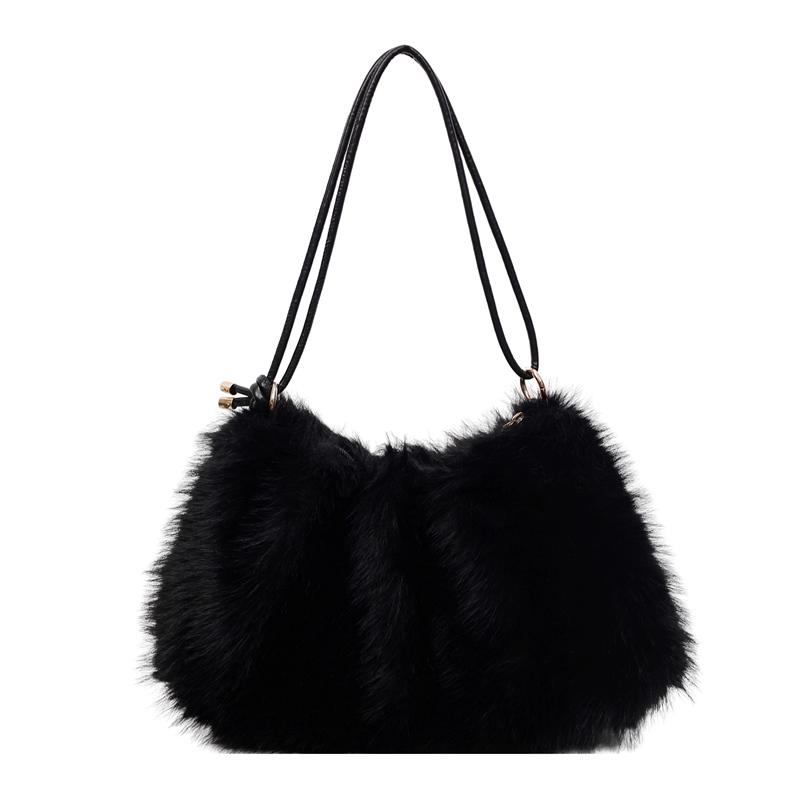 Women's Shoulder Bag Large Capacity Underarm Bag Solid Color Tote Bag