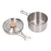 Stainless Steel Pot and Pan Set Non Stick Mess Kit Durable Camping Pots and Pans Set  Hiking