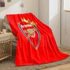 Arsenal Logo Blanket Set Red Designed Flannel Blanket for Bedroom, Living Room, Sofa, and Nap