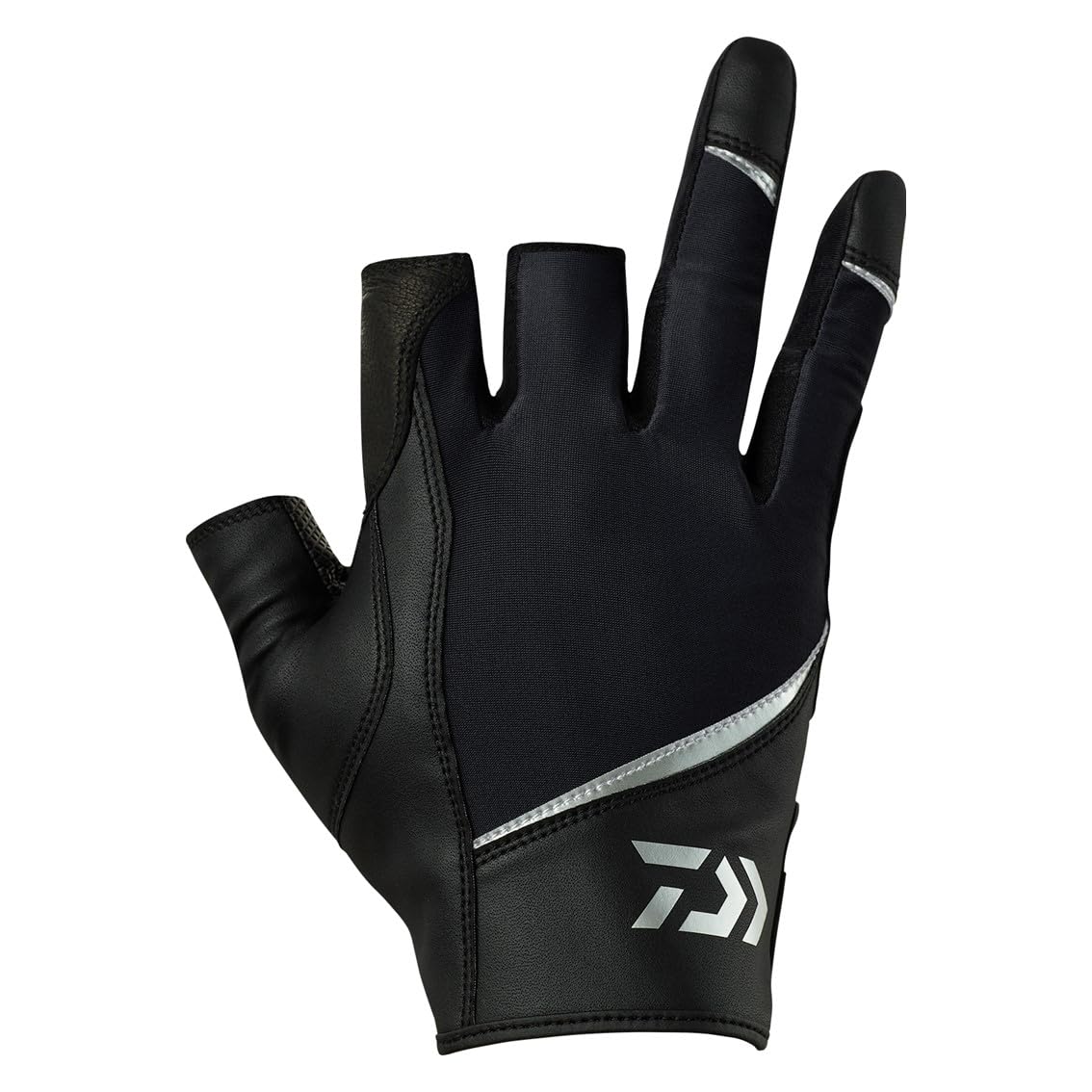 

Daiwa CORDURA Jigging Gloves, 3-Piece Cut, 25DG-7625, Black, XL