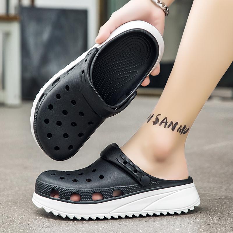 Fashion Men Sandals Lightweight Men Indoor Garden Shoes Summer Outdoor Wading Shoes Man Comfortable Walking Non-Slip Breathable