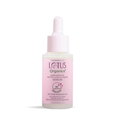 Lotus Organics+ Saç Uzamasını Aktif Konsantre Serum | %100 Organik Biberiye Yağı, AnaGain & Hairdian ile Üretilmiştir | Saç Uzamasını Destekler | 28ml