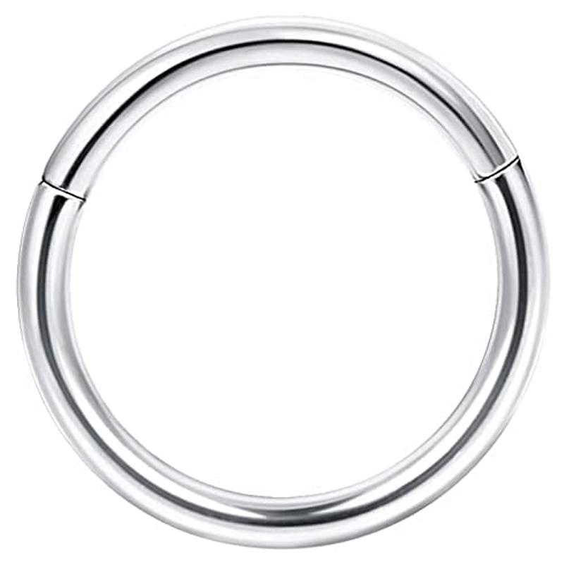 Drperfect 1 Stück Chirurgischer Stahl Nasenring für Damen Herren Septum Ring Clicker Conch Helix Knorpel Ohrringe Piercing Schmuck