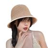 Women's summer fisherman hat, hollow and breathable, sun protection, UV protection, bucket hat for outdoor beach trips