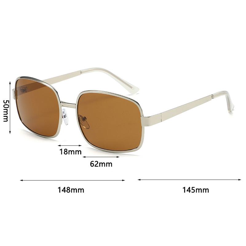 Xiaomi Unisex Square Metal Sunglasses UV400 Retro Large Frame Shades Fashion Eyewear for Men Women Driving Travel Outdoor
