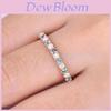 Elegant Women's Rose Gold Ring High Quality Round Cut Rhinestone Rings Jewelry For Weddings And Anniversaries